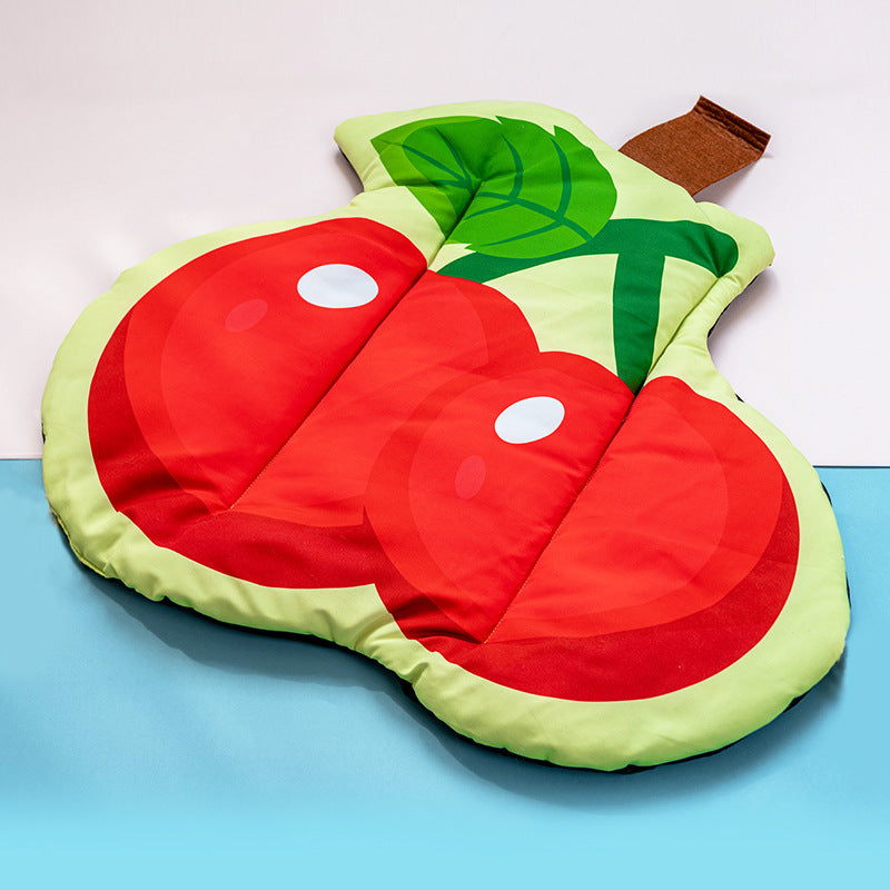 Dog Cooling Mat Pet Beds Rug Ice Silk Pet Self Cooling Pad Blanket Summer Washable Oxford Farbric Cooling Down Summer Fruit