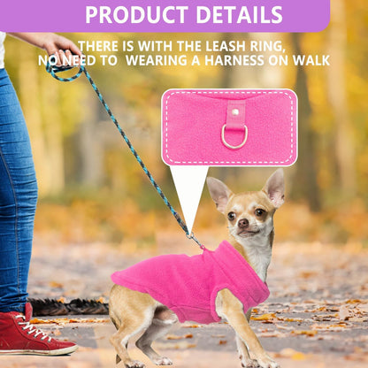 2 Pack Dog Sweater With Leash Ring