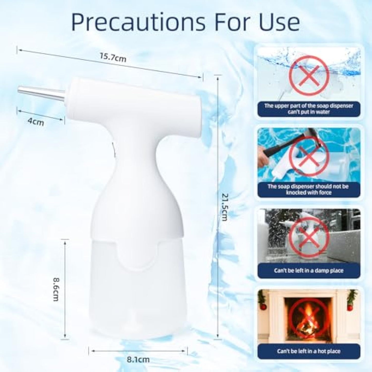 Electric Dog Cleaning Foam Soap Dispenser  Rechargable And USB Cable