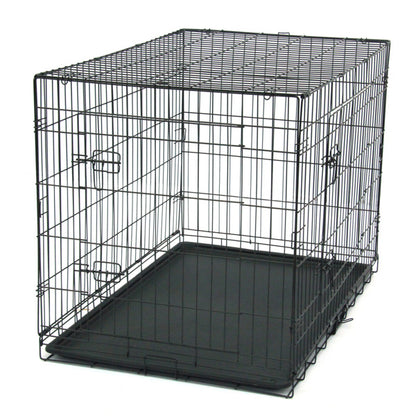42 Inch Iron Foldable With Divider Plastic Tray Black Dog