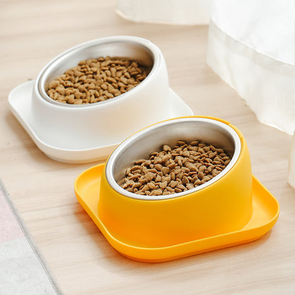 Bowl Oblique Dog Food Anti-tumble