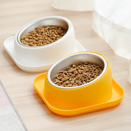 Bowl Oblique Dog Food Anti-tumble