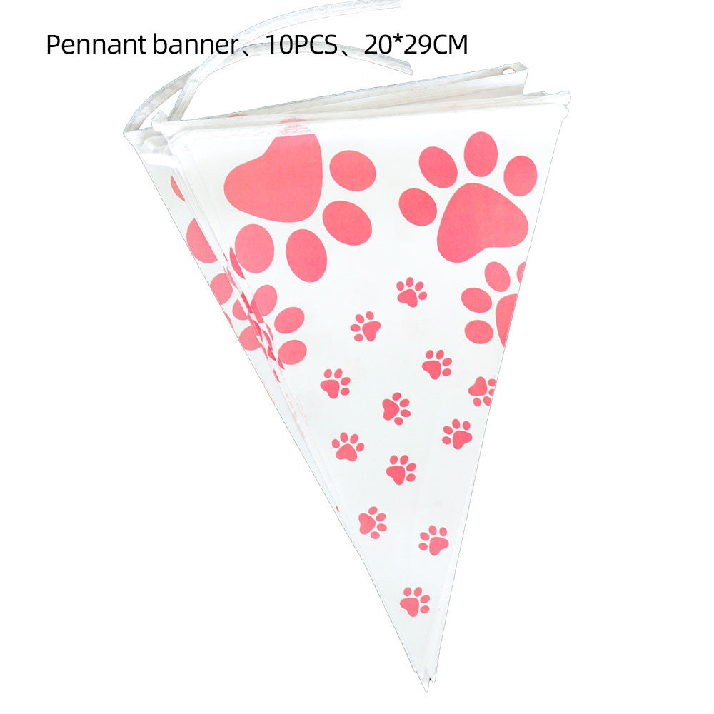 Dog Birthday Party Decoration Tableware Set